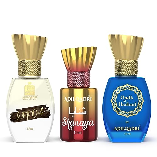 AdilQadri Shanaya White Oudh and Oudh Al Hashmi Attar Combo Pack | Arabic French Gift Attar Set