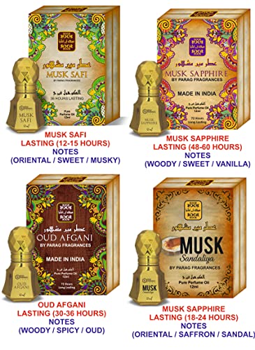 Parag Fragrances Musk Safi Liquid Attar | Long Lasting Luxury Musk Perfume for Men and Women