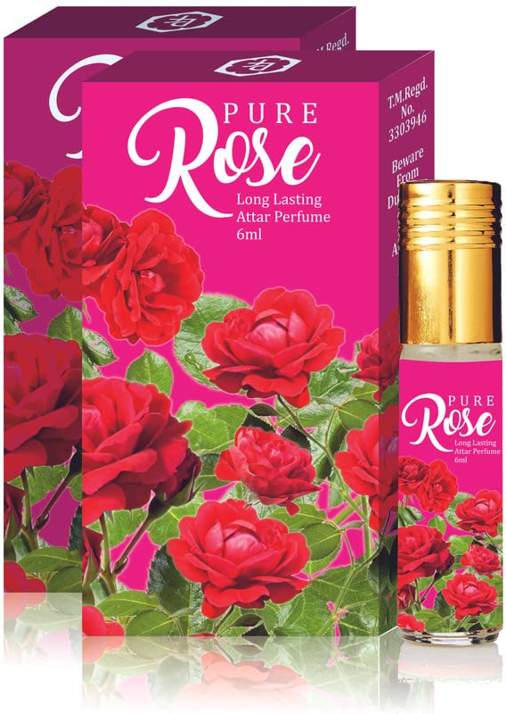 Parag Fragrances Pure Rose Attar Perfume | Long Lasting Alcohol Free Rose Attar Combo