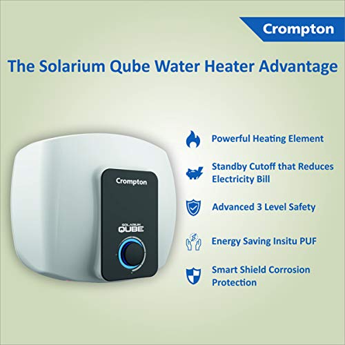 Crompton Solarium Qube Storage Water Heater | 5 Star | Wall Mount