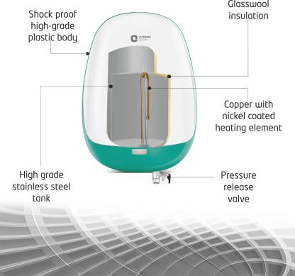 Orient Aura Neo Instant Water Heater | Compact 1 L | Vertical Mount