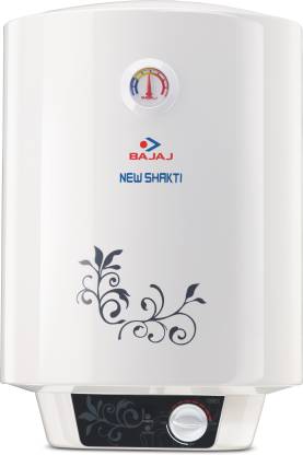Bajaj New Shakti Storage 25 Litre Vertical Water Heater, White, 4 Star (433 x 441 x 57 cms)