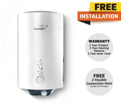 V-Guard Victo 10 L Water Geyser - Free Pan India Installation with Free Inlet and Outlet Pipes,White