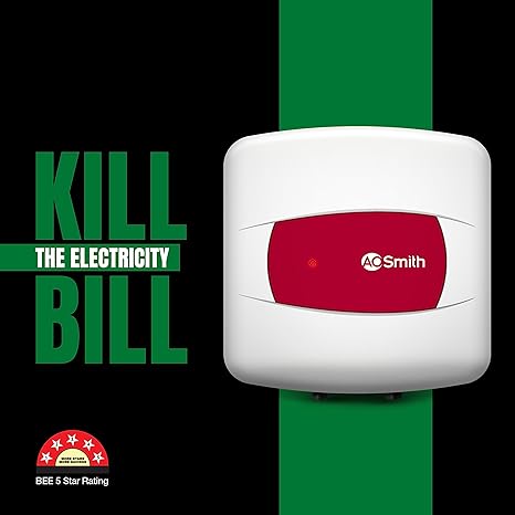 AO Smith HSE-SHS-015 Storage 15 Litre Vertical Water Heater, White