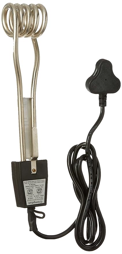Crompton IHL 152 1500-Watt Immersion Water Heater with Copper Heating Element, Black