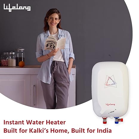 Lifelong LLWH106 Flash 3 Litres 3000W Instant Water Heater, Ivory