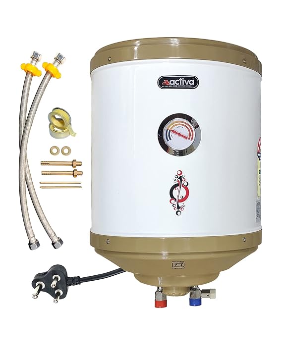 Activa 15 L Storage 2 Kva Special Anti Rust Coating 0.75 mm SS Tank Geyser | Ivory