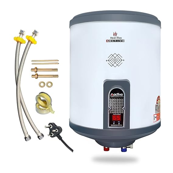 Activa 15 L Storage 2kva Special Anti Rust Coated Geyser Heat-Max With Digital Display | White