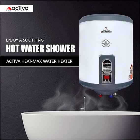 Activa 15 L Storage 2kva Special Anti Rust Coated Geyser Heat-Max With Digital Display | White