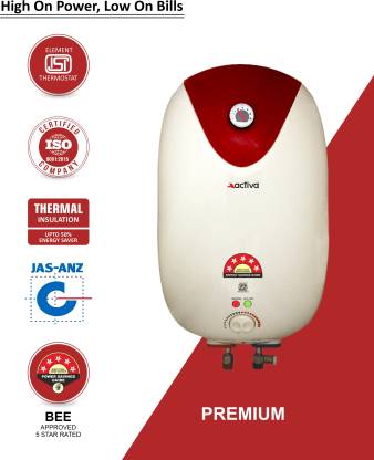 ACTIVA 25 L Storage 3 KVA 5 Star GLASSLINED Special Anti Rust Coating Tank Geyser | Ivory Brown