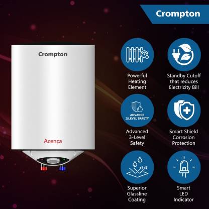 Crompton Acenza 15 L 3 Star Storage Water Heater Geyser | White