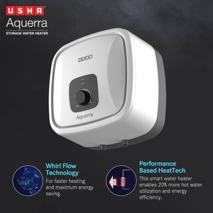 Usha Aquerra 25 L 5 Star Storage Water Heater | White