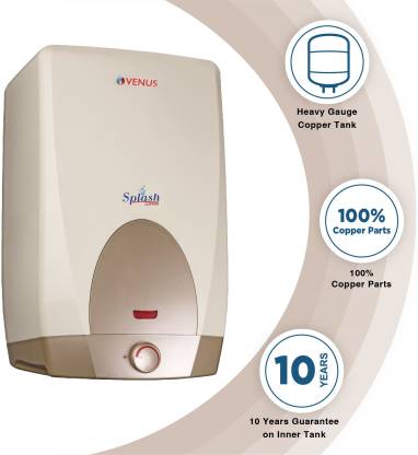 Venus Splash Copper 15CU 4 Star 15 L Storage Water Heater | Ivory