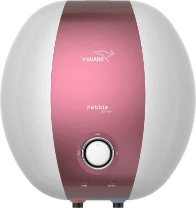 V-Guard Pebble Shine 10 L Water Heater Geyser 5 Star | White Grape