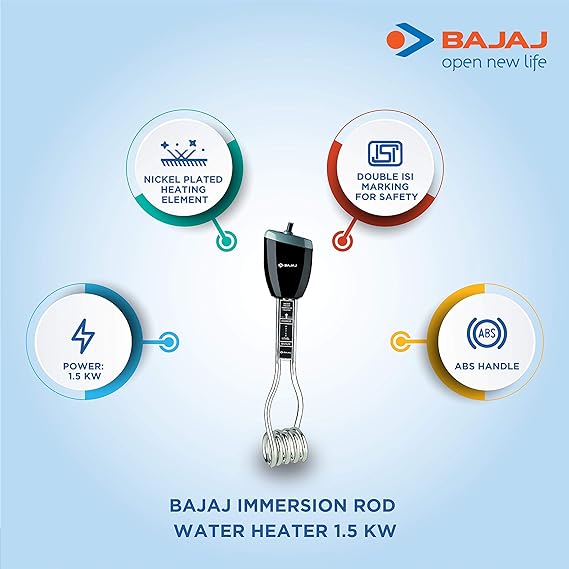 Bajaj Waterproof 1500W Immersion Rod Water Heater