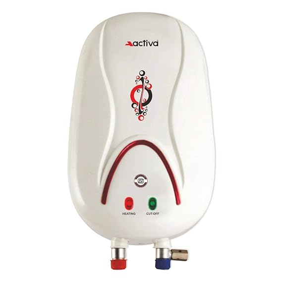 ACTIVA 3000 Watt Instant 1 Litre Anti Rust Coated Tank Wall Geyser with Full ABS Body HOTMAK | Ivory