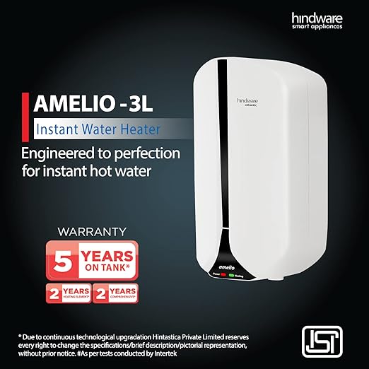 Hindware Atlantic Amelio 3L 3000W Instant Water Heater