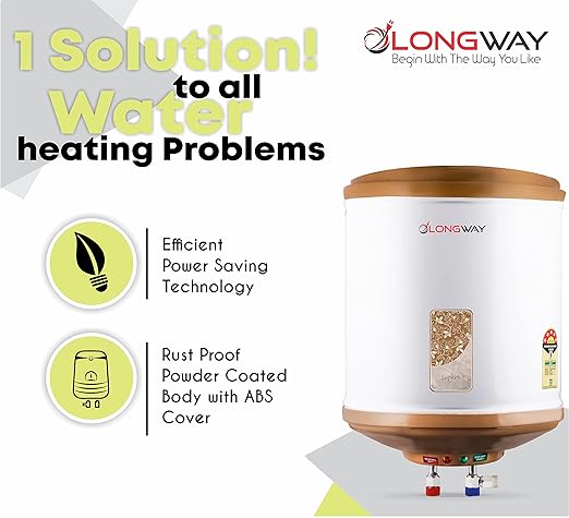 Longway Superb 10 ltr 3000Watt Automatic Instant Water Heater with Multiple Safety System &Anti-Rust Coating 5 Star Rated | Ivory