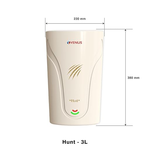 Venus Hunt 3H30 3 Litre 3000Watt Instant Water Heater High Grade SS Inner Tank | Ivory