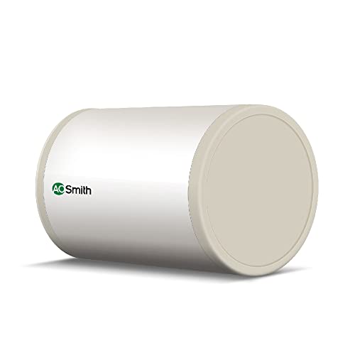AO Smith HAS-X1-015-LHS Storage 15 Litre Horizontal Water Heater (Geyser) 2000 watt Rust-proof outer Body | White