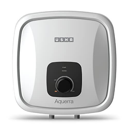 USHA Aquerra 15 Litre 5 Star 2000 watt Storage Wall Water Heater With Free Installation And Connection Pipes 5 Safety Features | White