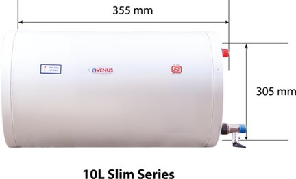 Venus Slim 10HS 10-Litre Storage Water Heater 2000 watt 3 Stars | White