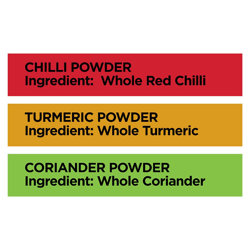 Aashirvaad Spices Combo (Chilli, 200gm Turmeric, 200gm Coriander, 200gm)