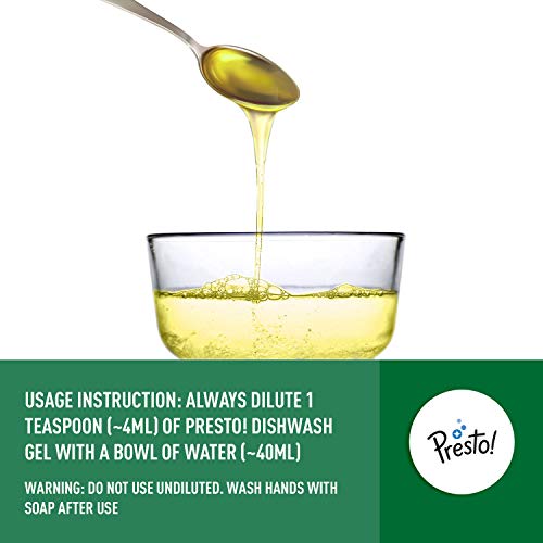 Amazon Brand - Presto Dishwash Gel (Lemon)
