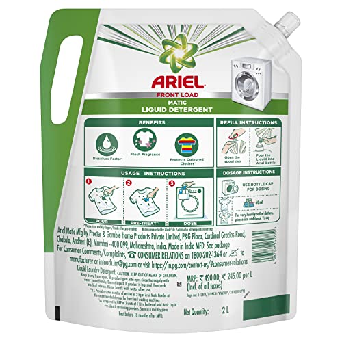 Ariel Matic Liquid Detergent Front Load Refill Pouch