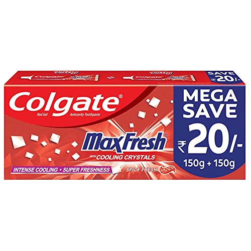 Colgate Max Fresh Blue Gel Toothpastem, Peppermint Fresh Saver Pack