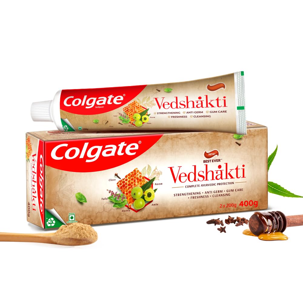 Colgate Swarna Vedshakti Ayurvedic Toothpaste with anti-germ propertiesm (Saver Pack)