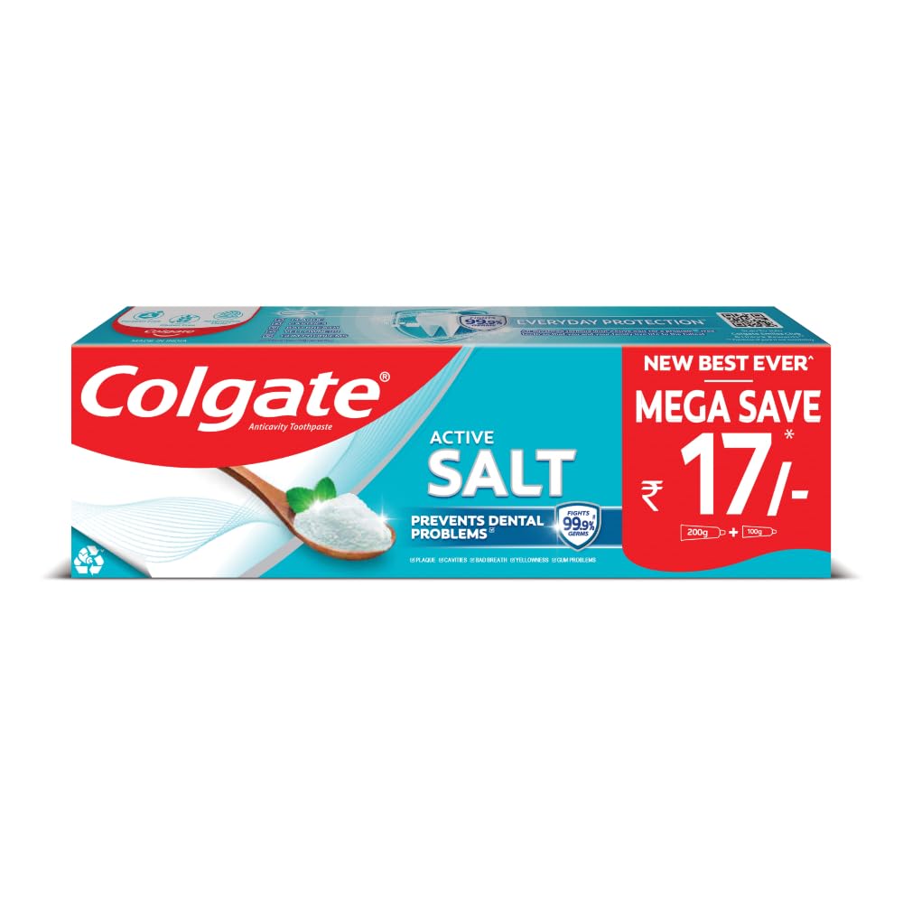 Colgate Toothpaste Active Salt (Natural, Saver Pack)