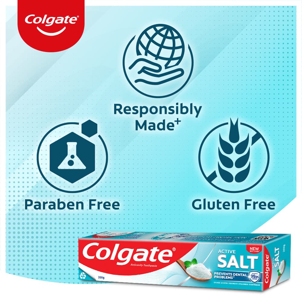 Colgate Toothpaste Active Salt (Natural, Saver Pack)