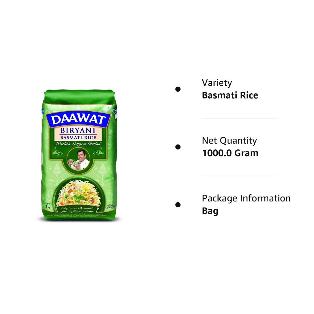 Daawat Biryani Basmati Rice