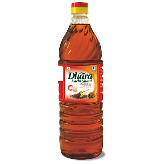 Dhara Kachi Ghani Mustard Oil Bottle