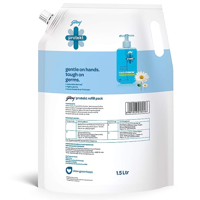 Godrej Protekt Germ Fighter Handwash Refill Pack Aqua
