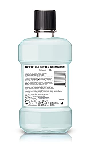 Listerine Cool Mint Mouthwash Liquid Removes 999% Germs