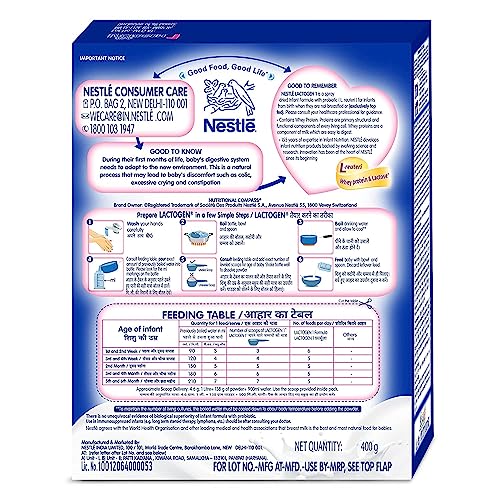 Nestle LACTOGEN 1 Infant Formula Powder Upto 6 months Stage 1