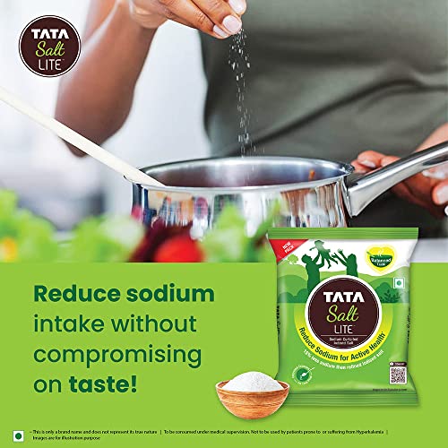 Tata Salt Lite, 15% Low Sodium Salt, Reduce Sodium For Active Health, Lite Namak