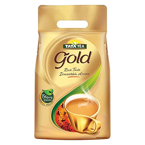 Tata Tea Gold, Assam teas with Gently Rolled Aromatic Long Leaves, Rich & Aromatic Chai, Black Tea