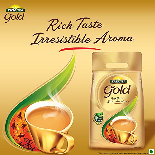 Tata Tea Gold, Assam teas with Gently Rolled Aromatic Long Leaves, Rich & Aromatic Chai, Black Tea