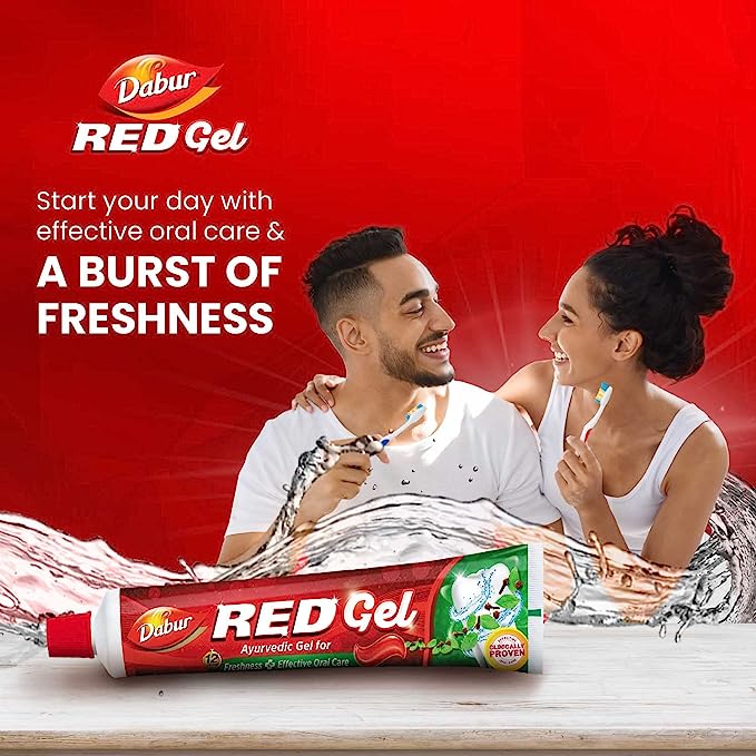 Dabur Red Gel Ayurvedic Toothpaste, 300gm (Pack of 2)