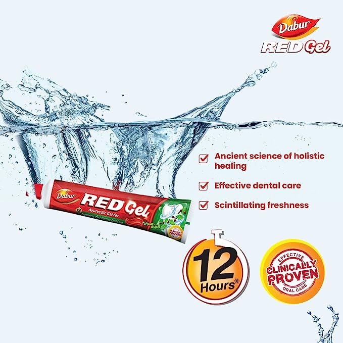 Dabur Red Gel Ayurvedic Toothpaste, 300gm (Pack of 2)