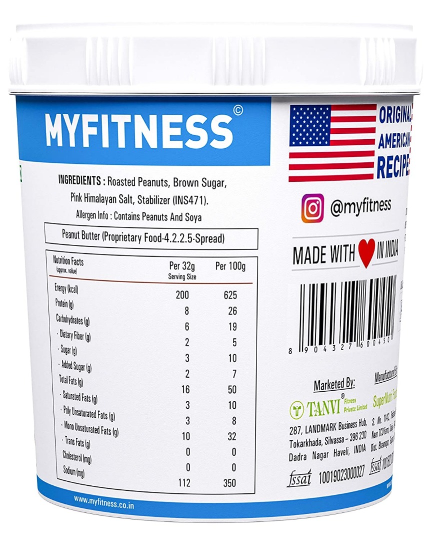 MyFitness Original Peanut Butter: Crunchy, 125 Kg