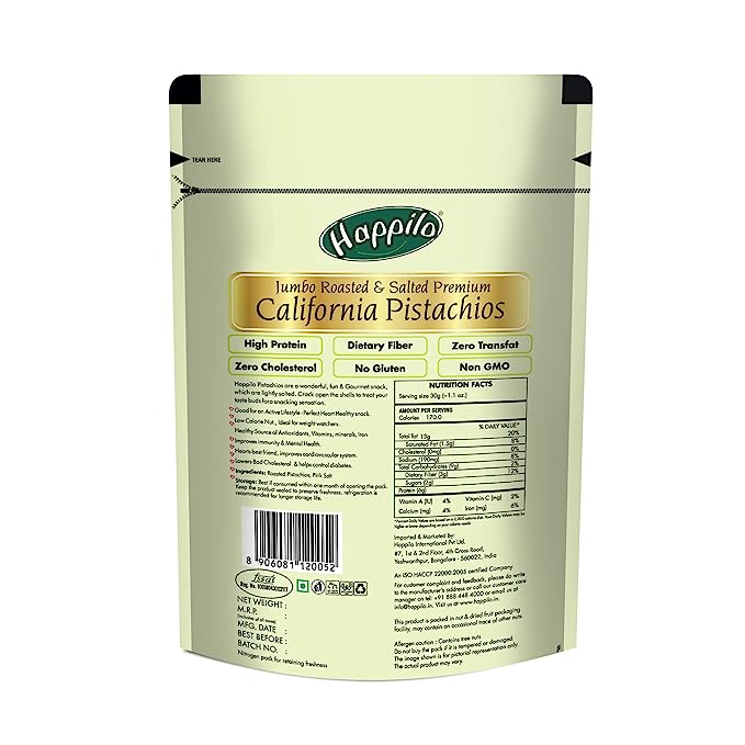 Happilo Premium California Roasted & Salted Pistachios