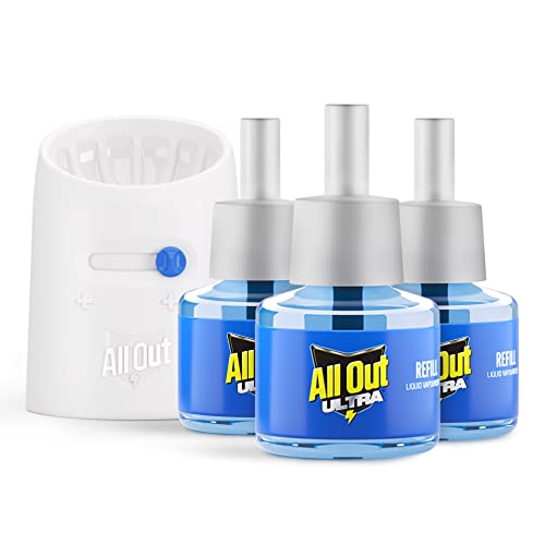 All Out Ultra Combo Pack 3 Refill + 1 Machine, Blue