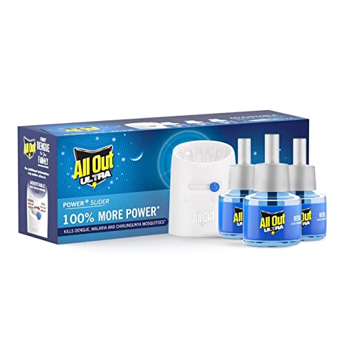 All Out Ultra Combo Pack 3 Refill + 1 Machine, Blue