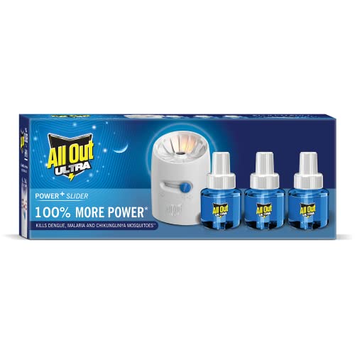 All Out Ultra Combo Pack 3 Refill + 1 Machine, Blue