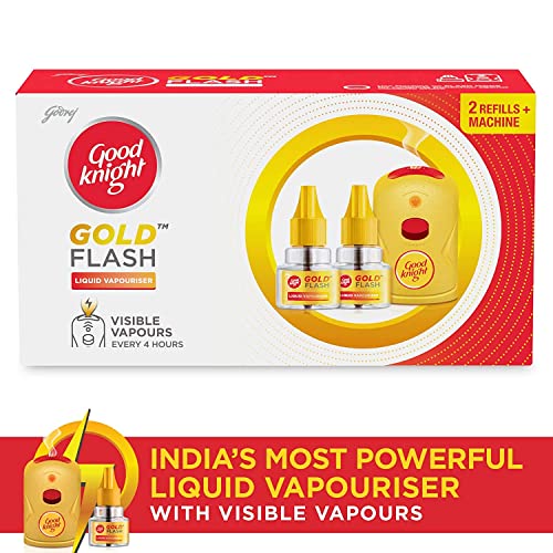 Good knight Gold Flash Liquid Vapourizer - Machine + Refill (45ml)