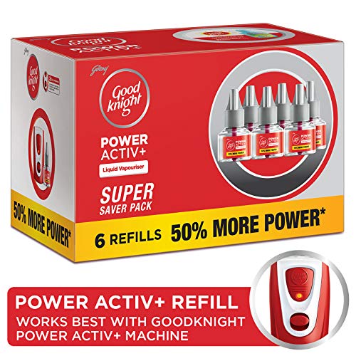 Good knight Power Activ+ Liquid Vapourizer, Pack of 6 (45ml each)